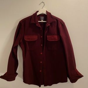 J Crew heavy chamois work shirt (maroon, size M Slim)